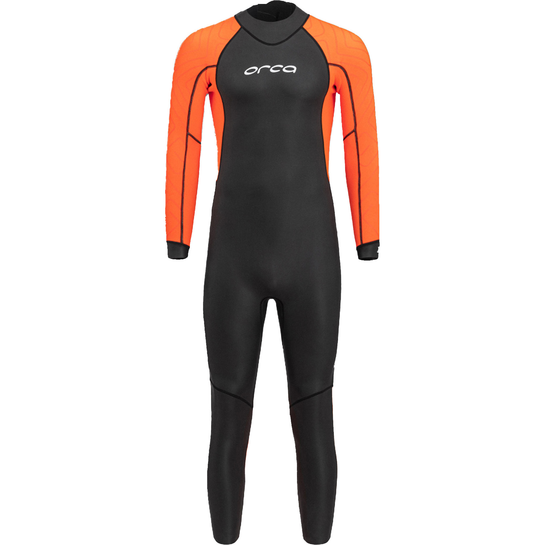 2026 Orca Da Uomo Vitalis Hi-Vis Back Zip Open Water Swim Muta NN27 - Black